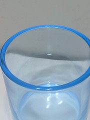 ✨VINTAGE✨ BEAUTIFUL 2″ Blue Glass TUMBLER, Tea Light Candle Holder & More