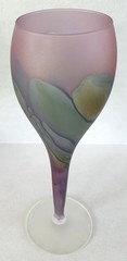 Rueven Nouveau Art Glass Wine Glasses Water Goblets 8 1/2″ Set of 8