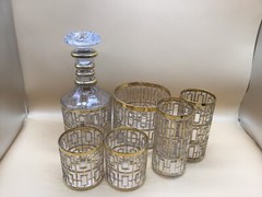 Imperial Glass Co. SHOJI GOLD – DECANTER, ROCKS, TUMBLER, ICE BOWL – YOUR CHOICE