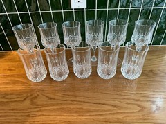 Set of crystal table glasses & wine glasses mint condition