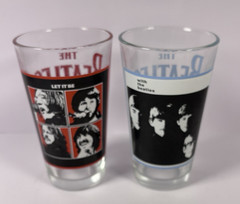 The Beatles Pint Glass Set Let It Be With The Beatles 2010 Apple Corps Pair