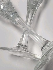 Set Of 2 Crystal Bohemia Champagne Flutes Jihlavske Sklarny