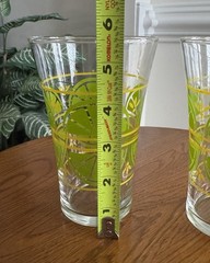 Vintage Libbey Lime and Lemon MCM Glasses 5.5 Inches Tall, Set Of 2