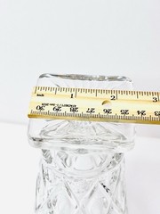 Indiana Glass Vintage Goblet Square Base Diamond Point Pedestal 6” Clear