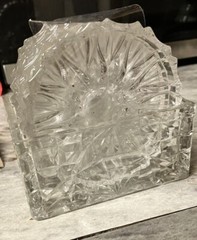 Princess House Bavarian Lead Crystal Coasters Set of 8 Royal highlights +Holder