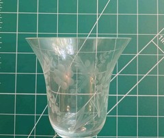 11 VTG Crystal Etched Wine Glasses Elegant Floral Design 2 Sizes