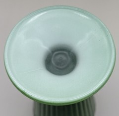 2 Vintage Old Fashioned Ribbed MILKSHAKE GLASS Retro MCM Yellow And Green