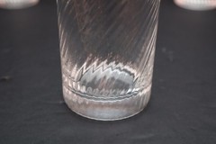 Set 3 Nason Moretti Murano Tumblers TWIST Highball Clear Glass Borealis Crystal