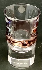 Set of 5 Salviati Murano Italy Crystal Bassorilievi Couture Shot Glasses Signed