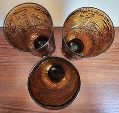 Vintage Oiva Toikka Fauna Brown Beer Glasses Arabia Nuutajärvi Finland Set of 3