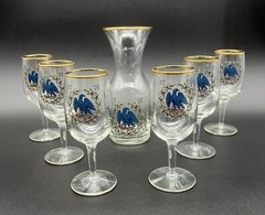 American Eagle E Pluribus Unum Set of 6 Wine Glass With Pitcher￼￼