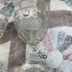 Set Of 8 Ohio Imperial Glass Tradition Clear 8oz Water Goblet 5 3/8” square base