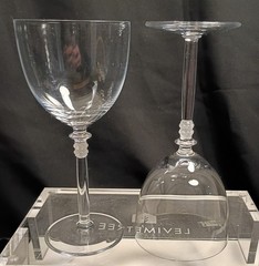 2 HOYA ENTASIS CLEAR Optic-Grade Fine Crystal Red Wine Glasses Pair Set RARE HTF