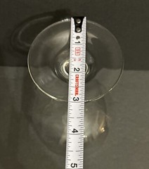 Bowl-Shaped Tasting Wine Glass, 6.5”H Clear Lead Crystal Stemware, France