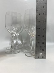 Lot 4 SPODE Sonata Cut Crystal Wine Glasses Glass 6.75″ Marked