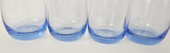 4 Denby Aurora Blue Water Tea Glasses Tumblers 5.25″ Tall Poland