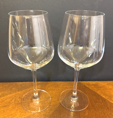 Master’s Reserve Modern Crystal Stem Wine Handblown Glasses 2pc