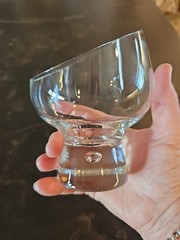 Kosta Boda Sweden Pippa Controlled BUBBLE Slanted 5 1/2″ Whiskey Glass