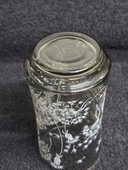 Vintage Libbey Dandelion Puff Smoky Gray Highball Tumblers Set 4 MCM