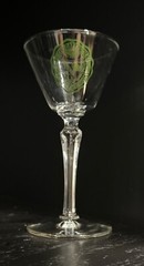 Vintage Set 6 Clear Glass Dartmuth College Martini Cocktail Glasses