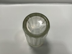 Vintage Fluted Drinking Glass Clear Juice Tumbler 5”