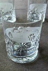 Sperrin 3 Heavy Cut Crystal Double Old Fashioned Glasses Made for Jaguar