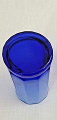 Anchor Hocking Essex Cobalt Blue 10-Panel Tumbler Vintage 16 oz Set of 4 EUC