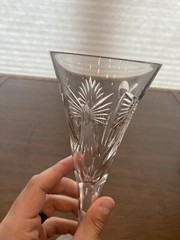VTG WATERFORD Millennium Collection Crystal Toasting Flutes W/BOX 9.25″H SIGNED