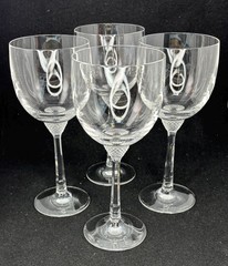 Villeroy & Boch Octavie Crystal Water Goblets 8in Set of 4