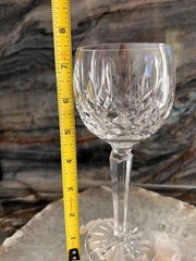 Vintage Waterford Lismore Irish Crystal Wine Hock Globe Shaped Wine Glass Signed