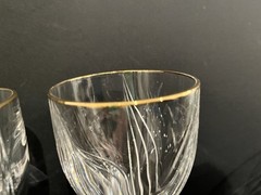 Lenox Debut- Gold Wine Glasses 7 3/8” Set of 2, Excellent