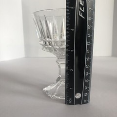 Vintage Fosteria Heritage Crystal Champagne Sherbert Clear Glasses 5″ Set of 2