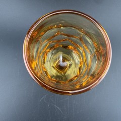 Vintage Viking Glass Georgian water goblet in amber glass honeycomb 4oz