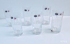 Set 6 Bohemian Handmade Crystal Czech Republic Barware Glasses 10.1Fl Oz. (14.5)