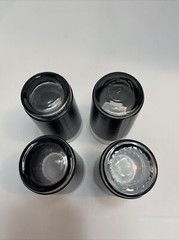 Vintage Libbey Black Faux Leather Wrapped 8 Oz Whiskey Juice Glasses Set of 4