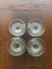 4 Stuart English Cut Crystal Glengarry Cambridge Whiskey Nip Cordial Glass EUC