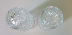 2 Vintage Anchor Hocking Wexford 5-3/8″ Glass Tumblers Clear Diamond Pattern