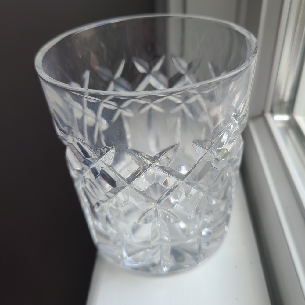 Set Of 2 Vintage Lausitzer Lead Crystal Rocks Glasses Gently Pre-owned 3 3/4″