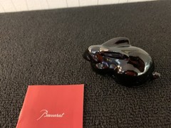 Black Rabbit Lying In Baccarat Crystal