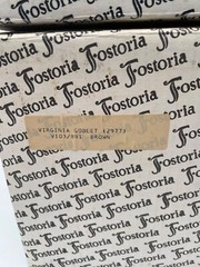 Vintage Frostoria Virginia Goblet LightBrownish Tan Set of 8 With Orginal Boxes