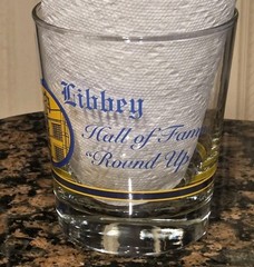 Toledo Ohio LIBBEY Closed High School HALL OF FAME ROUND UP Drink Glass Souvenir