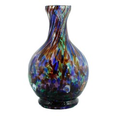 Murano Glass Water Jug Pitcher Multi Coloured Purple Green 17cm