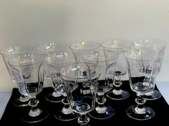 VTG LENOX CRYSTAL WATER GOBLET 6.75”H BALUSTER “ANTIQUE CLEAR” PATTERN SET OF 10