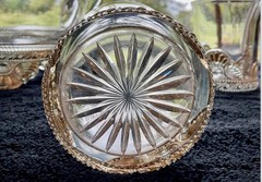 Rare-EAPG pitcher and tumblers cut by U.S. Glass in clear Jewel; Lacy Medallion