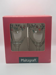 🔥4 pc Pfaltzgraff WINTERBERRY Christmas Iced Tea Beverage Glassware 16 oz w/box