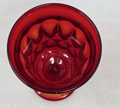 3 Noritake Perspective Ruby Iced Tea Glasses With Thumbprint & Panel Design