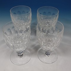 Waterford Crystal – Colleen Short Stem – 4 Footed Water Goblets Glasses – 5¼ inc