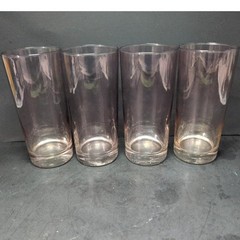 Libbey Ombre Blush Pink Tumblers, Set of 4, Vintage Glassware, Drinking Glasses