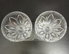 Atlantis Chartres Champagne Tall Sherbet Cut Blown Glasses Portugal (Set of 2)