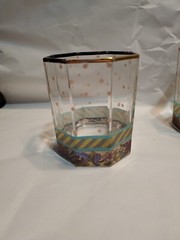 Makenzie-Childs Aurora NY Garland Polka Dot Glass Picther W/ 2 Tumblers
